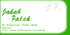 jakab palek business card